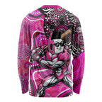 Sydney Sixers Long Sleeve Shirt Indigenous Dot Art Superhero Batter Tribal Pattern
