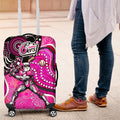 Sydney Sixers Luggage Cover Indigenous Dot Art Superhero Batter Tribal Pattern