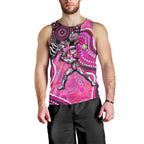 Sydney Sixers Men Tank Top Indigenous Dot Art Superhero Batter Tribal Pattern