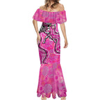 Sydney Sixers Mermaid Dress Indigenous Dot Art Superhero Batter Tribal Pattern