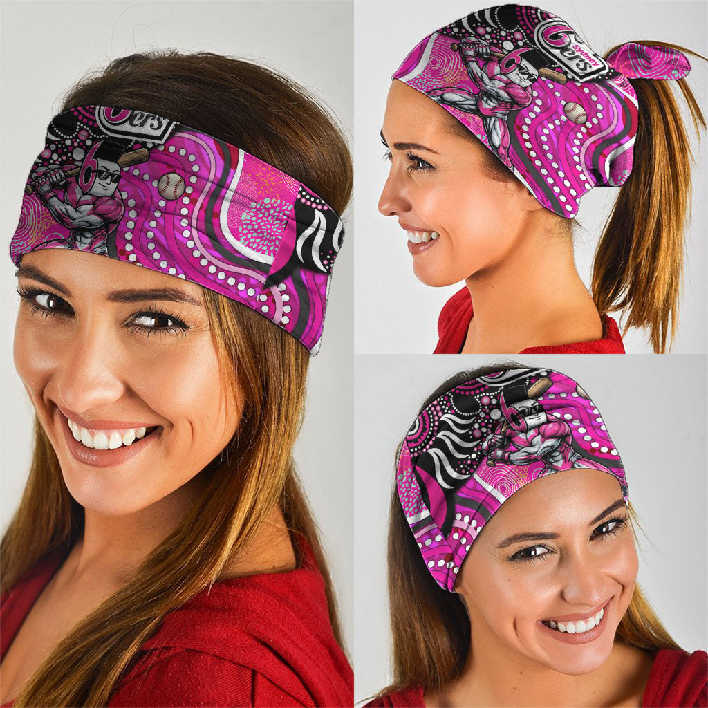 Sydney Sixers Neck Gaiter Indigenous Dot Art Superhero Batter Tribal Pattern