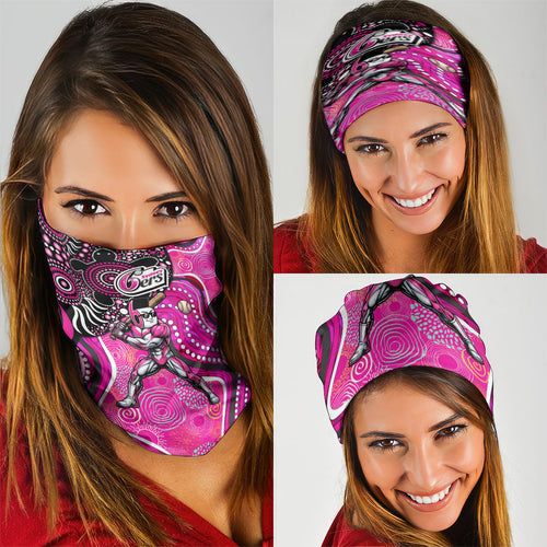 Sydney Sixers Neck Gaiter Indigenous Dot Art Superhero Batter Tribal Pattern