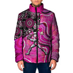 Sydney Sixers Padded Jacket Indigenous Dot Art Superhero Batter Tribal Pattern