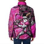 Sydney Sixers Padded Jacket Indigenous Dot Art Superhero Batter Tribal Pattern
