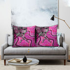 Sydney Sixers Pillow Cover Indigenous Dot Art Superhero Batter Tribal Pattern