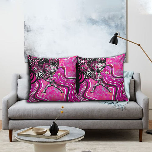 Sydney Sixers Pillow Cover Indigenous Dot Art Superhero Batter Tribal Pattern