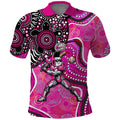 Sydney Sixers Polo Shirt Indigenous Dot Art Superhero Batter Tribal Pattern