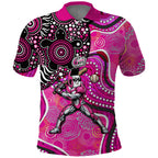 Sydney Sixers Polo Shirt Indigenous Dot Art Superhero Batter Tribal Pattern