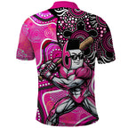 Sydney Sixers Polo Shirt Indigenous Dot Art Superhero Batter Tribal Pattern