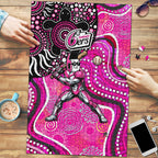 Sydney Sixers Puzzle Indigenous Dot Art Superhero Batter Tribal Pattern