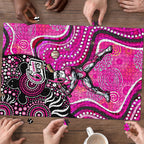 Sydney Sixers Puzzle Indigenous Dot Art Superhero Batter Tribal Pattern