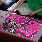 Sydney Sixers Puzzle Indigenous Dot Art Superhero Batter Tribal Pattern