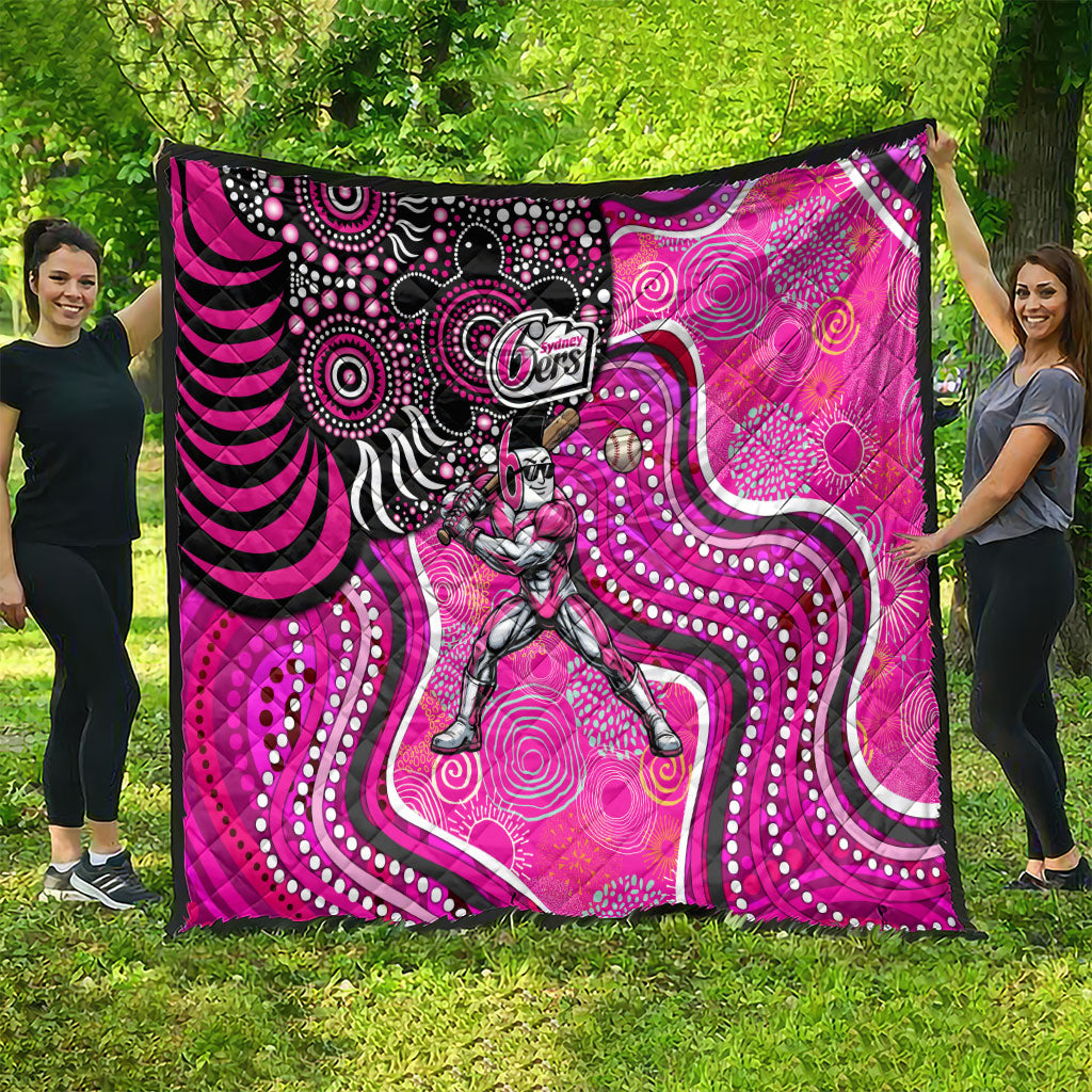 Sydney Sixers Quilt Indigenous Dot Art Superhero Batter Tribal Pattern