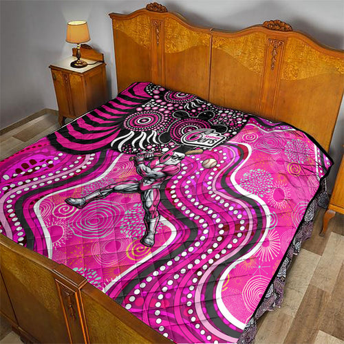 Sydney Sixers Quilt Indigenous Dot Art Superhero Batter Tribal Pattern