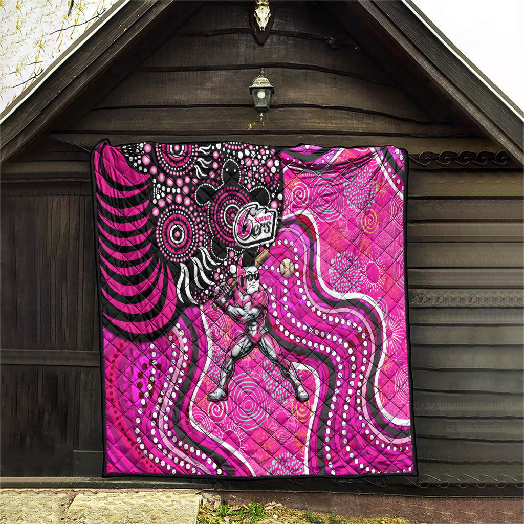 Sydney Sixers Quilt Indigenous Dot Art Superhero Batter Tribal Pattern