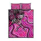 Sydney Sixers Quilt Bed Set Indigenous Dot Art Superhero Batter Tribal Pattern