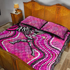 Sydney Sixers Quilt Bed Set Indigenous Dot Art Superhero Batter Tribal Pattern