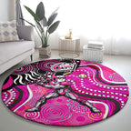Sydney Sixers Round Carpet Indigenous Dot Art Superhero Batter Tribal Pattern