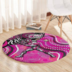 Sydney Sixers Round Carpet Indigenous Dot Art Superhero Batter Tribal Pattern