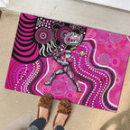 Sydney Sixers Rubber Doormat Indigenous Dot Art Superhero Batter Tribal Pattern