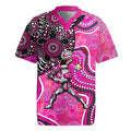 Sydney Sixers Rugby Jersey Indigenous Dot Art Superhero Batter Tribal Pattern