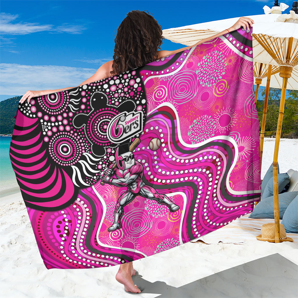 Sydney Sixers Sarong Indigenous Dot Art Superhero Batter Tribal Pattern