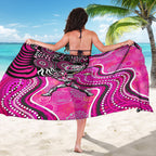 Sydney Sixers Sarong Indigenous Dot Art Superhero Batter Tribal Pattern