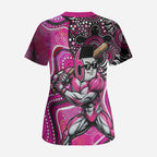 Sydney Sixers Scrub Top Indigenous Dot Art Superhero Batter Tribal Pattern
