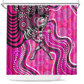 Sydney Sixers Shower Curtain Indigenous Dot Art Superhero Batter Tribal Pattern
