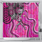Sydney Sixers Shower Curtain Indigenous Dot Art Superhero Batter Tribal Pattern