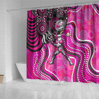 Sydney Sixers Shower Curtain Indigenous Dot Art Superhero Batter Tribal Pattern