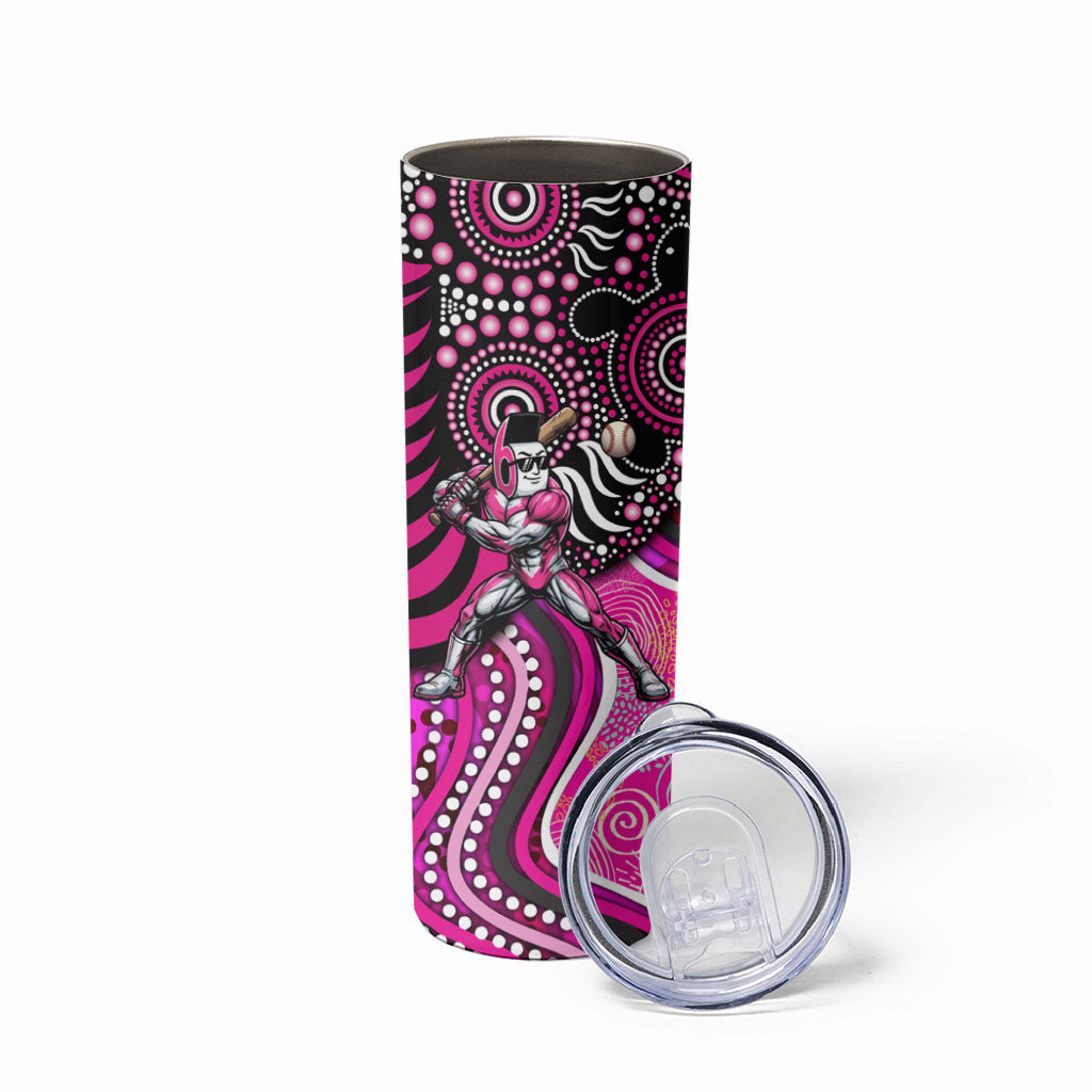 Sydney Sixers Skinny Tumbler Indigenous Dot Art Superhero Batter Tribal Pattern
