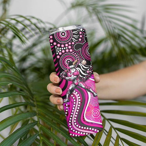 Sydney Sixers Skinny Tumbler Indigenous Dot Art Superhero Batter Tribal Pattern