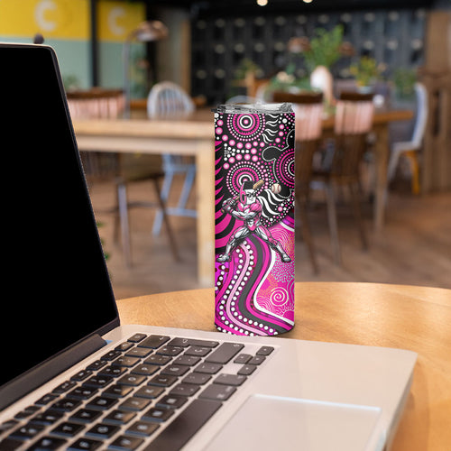 Sydney Sixers Skinny Tumbler Indigenous Dot Art Superhero Batter Tribal Pattern