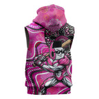 Sydney Sixers Sleeveless Hoodie Indigenous Dot Art Superhero Batter Tribal Pattern