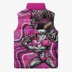 Sydney Sixers Sleeveless Puffer Jacket Indigenous Dot Art Superhero Batter Tribal Pattern