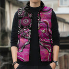 Sydney Sixers Sleeveless Puffer Jacket Indigenous Dot Art Superhero Batter Tribal Pattern