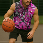 Sydney Sixers Sleeveless Zip Hoodie Indigenous Dot Art Superhero Batter Tribal Pattern