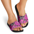 Sydney Sixers Slide Sandals Indigenous Dot Art Superhero Batter Tribal Pattern
