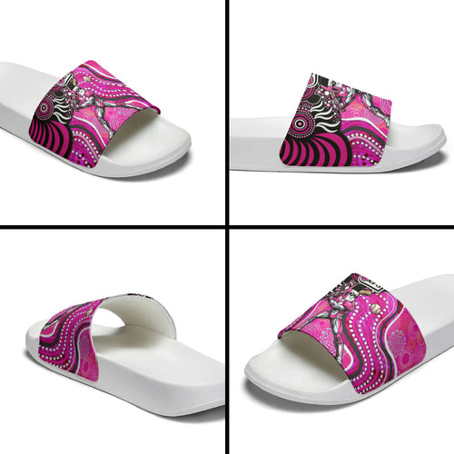 Sydney Sixers Slide Sandals Indigenous Dot Art Superhero Batter Tribal Pattern