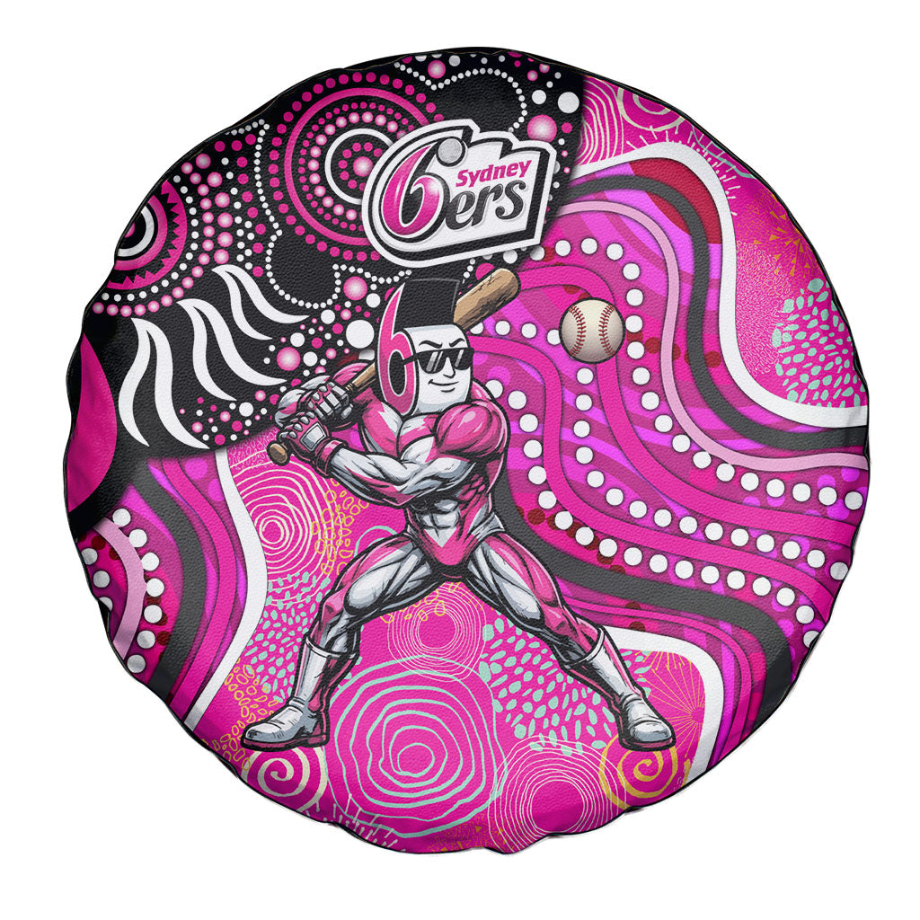 Sydney Sixers Spare Tire Cover Indigenous Dot Art Superhero Batter Tribal Pattern