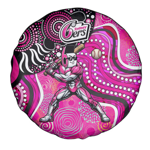 Sydney Sixers Spare Tire Cover Indigenous Dot Art Superhero Batter Tribal Pattern