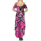 Sydney Sixers Summer Maxi Dress Indigenous Dot Art Superhero Batter Tribal Pattern