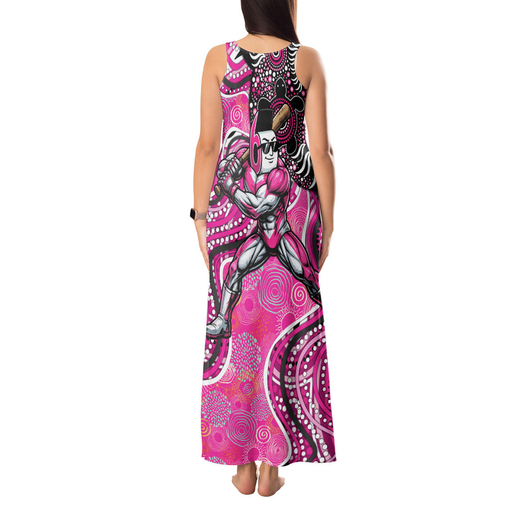 Sydney Sixers Tank Maxi Dress Indigenous Dot Art Superhero Batter Tribal Pattern