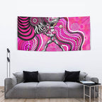 Sydney Sixers Tapestry Indigenous Dot Art Superhero Batter Tribal Pattern