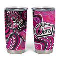 Sydney Sixers Tumbler Cup Indigenous Dot Art Superhero Batter Tribal Pattern