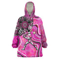 Sydney Sixers Wearable Blanket Hoodie Indigenous Dot Art Superhero Batter Tribal Pattern