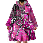 Sydney Sixers Wearable Blanket Hoodie Indigenous Dot Art Superhero Batter Tribal Pattern