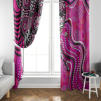 Sydney Sixers Window Curtain Indigenous Dot Art Superhero Batter Tribal Pattern