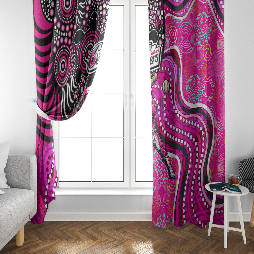 Sydney Sixers Window Curtain Indigenous Dot Art Superhero Batter Tribal Pattern